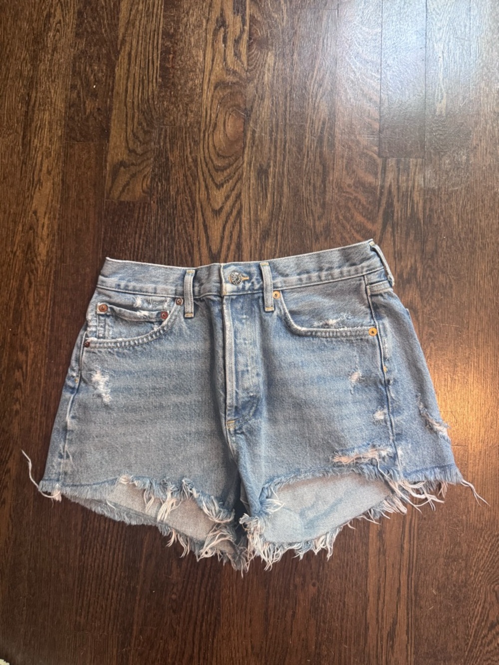 Agolde Parker denim shorts